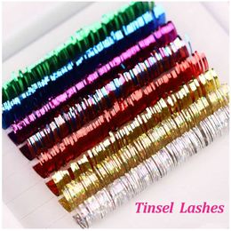 Faux cils lashprofessor flash couleur extension de cils brillant faux mixtes en guirlandes pour le maquillage cilia q240510