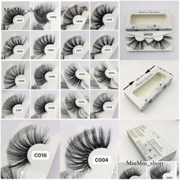 Faux cils supérieurs à 25 mm 30 mm de long cils Mink Eye 3D Fluffy 5D Drop Livrot Health Beauty Makeup Eyes Dhhl3 231