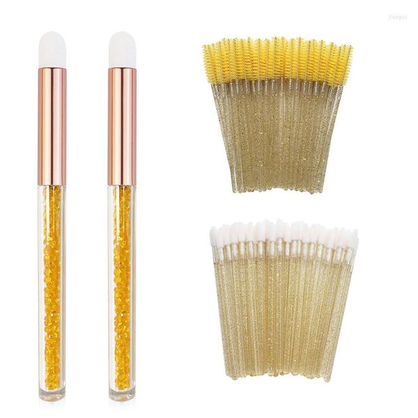 Faux cils outil de maquillage pour les Extensions de cils cristal paillettes nettoyage Mousse brosse propre avant la greffe