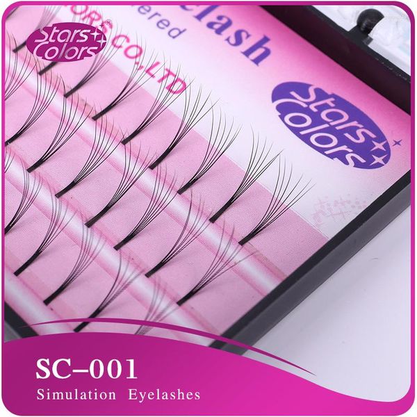 Faux cils maquillage faux 6D 0.10mm C Curl soie Extensions de cils cils individuels plantation noir naturel