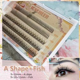 Valse wimpers Make-up Indivisual Lashes Premade Volume Extension Natural Cluster Langdurig Makkelijk aan te brengen DIY Eye MakeFalse Harv22