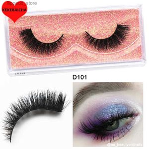 Faux cils Vison faux cils 3D vison cils naturel long faux cils sans cruauté vison cheveux Fluttery faux cils maquillage D101 cils cadeau Q231129