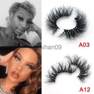 Faux Cils Cils de Vison 25mm Fluffy Messy 3D Wispy 25 mm Cils de Vison Cat Eye Lashes Russe 25mm Cils de Vison Fluffy cils a cils Maquillage J230717