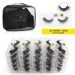 Faux cils mélanger 30/50/80 pièces cils en vrac 3d vison naturel gros maquillage sac de rangement gratuit