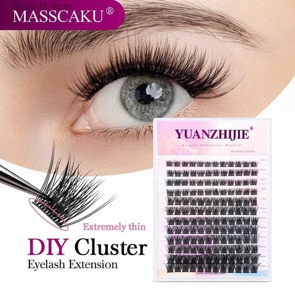 Valse wimpers Mix kleur 144 Russisch volume MASSCAKU Valse wimpers Natuurlijk zacht DIY Cluster Segmentwimpers Schattige herten Regenboogwimpers Q231129