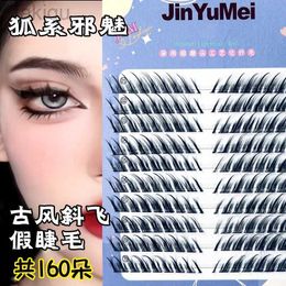 Valse wimpers Mixed 3D Fluffy Single Cluster Eyelash Extension Subsectie Natural Mink Fox Oogschaduw Effect Make -up Makeup Wimel Persoonlijk vals wimper D240508