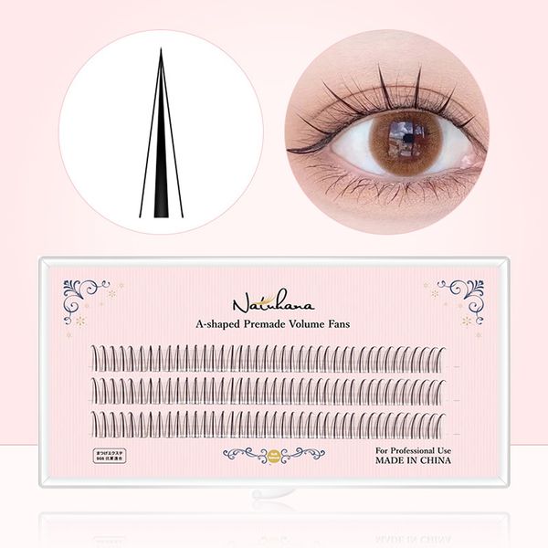 Pestañas postizas NATUHANA AM Forma Maquillaje prefabricado Pestañas individuales Cluster Spikes Lash Wispy Fluffy 230821