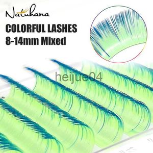 Valse Wimpers NATUHANA Gekleurde Wimper Extensions Make Individuele Mink Kleur Wimpers Korea Pbt Natuurlijke Zachte Valse Cilio Wimpers x0802