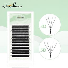 Faux cils NATUHANA en forme de W 4D 5D Volume Extensions de cils Premade Volume Fans W Shape Lashes Natural Soft False Eyelashes for Makeup 230703