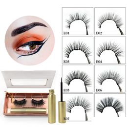 Pestañas postizas Natural 3D Kit magnético Hecho a mano Crueldad Imán Pestañas Delineador de ojos Maquillaje Gota Entrega Salud Belleza Ojos Dhjfb