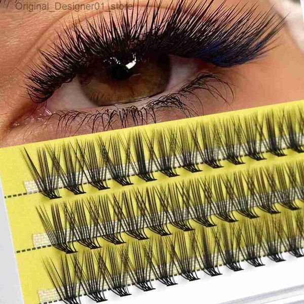 Falsche Wimpern Neue 20D Cluster Wimpern L-Typ Wimpernverlängerung 1 Box/60 Bündel Natürliche russische Einzelwimpern Bündel DIY Make-up Großhandel Q240117