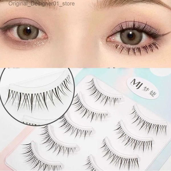 Pestañas postizas Nuevo 5 pares Estilo coreano Pestañas postizas 3D Tallo transparente Manga Pestañas Maquillaje de ojos natural Pestañas Suministros al por mayor Q240117