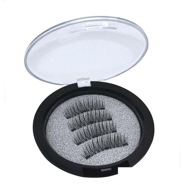 Pestañas postizas Nueva llegada 3 Pestañas postizas largas naturales hechas a mano magnéticas 24P TC01 TC03 Entrega de gotas Salud Belleza Maquillaje Ojos DHCHJ