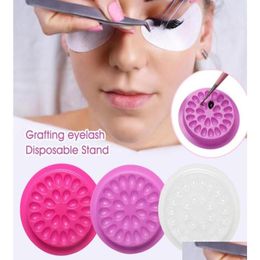 Faux cils Nouveaux outils de maquillage d'extension de cils cils de collet Adhesive Palette Disposable Stand pour Beauty Parlour3082831 Drop Ott05