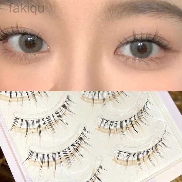 Faux cils nouveaux cils naturels transparents secs secs secs nus maquillage doux aiguissant beauté d240508