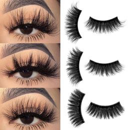 Faux cils paire 3D/5D Faux vison Long naturel bouclé épais vaporeux faux cils Extension femmes maquillage outilsFaux