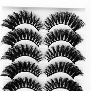 Faux cils paires luxueux vison cheveux épais frisés pleine bande cils extension de cils mode femmes yeux maquillage naturel faux