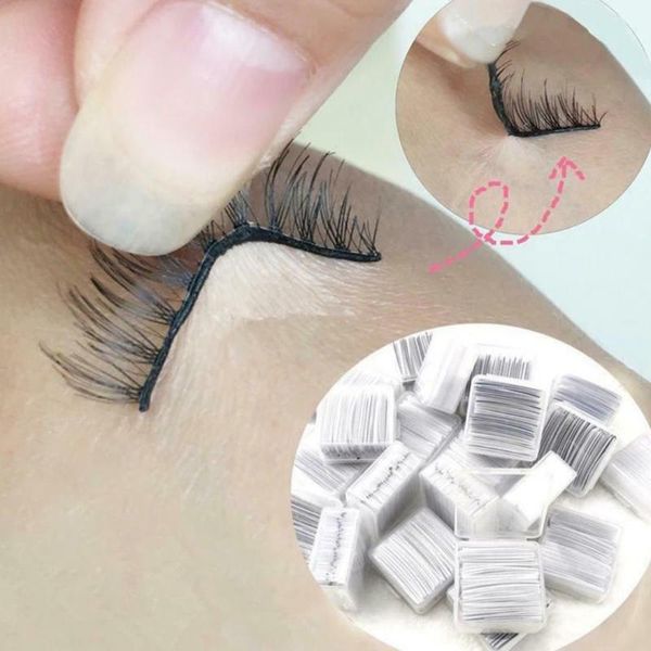 Pestañas postizas Piezas Reutilizables Autoadhesivo Tira sin pegamento Pestañas naturales Maquillaje Individual Cluster Spikes Lash BeautyFalse