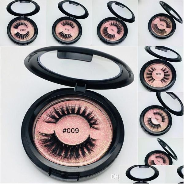 Caja de pestañas postizas Pink Box 3D Mink Eyelash Extensiones de pestañas gruesas MAQUILLO NATURAL MAQUAIGEM Drop entrega de la salud Ojos de belleza Dhtjm