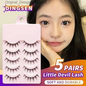 Faux cils populaires bandes dessinées cils du jeu de rôles naturels faux 5 paires d'anime de mode coréen maquillage de livraison gratuite Q240425