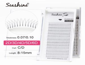 Faux cils Premade Volume Fans 2D longue tige thermocollée Russie Volume cils cils individuels Eyelasehs Extension naturel Lo9025541