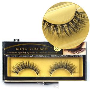 Valse wimpers premium kwaliteit mink natuurlijke lange dikke zachte nep oog wimpel extensions zwarte 3D wimpers drop levering gezondheid schoonheid schoonheid ma dh4hs