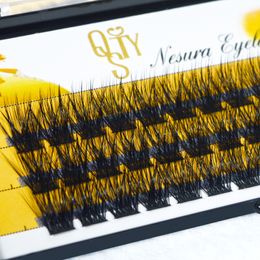 Faux cils QSTY DIY Extension de cils Segmented Flase Lashes Dramatic Lash Bundles Soft Ribbon Strip Clusters Outils de maquillage NC07 230530