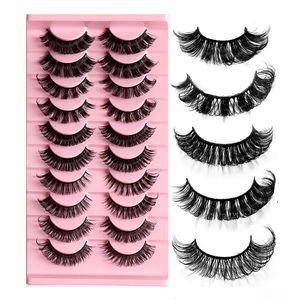 Faux Cils Bande Russe Cils DD Curl Cils 510 Paires Faux Cils De Vison 3D Cils De Vison Réutilisables Fluffy Faux Cils extensions russes 231201