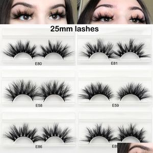 Faux Cils Vendent 3D 25mm Cils de vison Entrecroisés Brins Cruauté Cils pour Femmes Maquillage Doux Dramatique Drop Livraison Santé Dhqwo