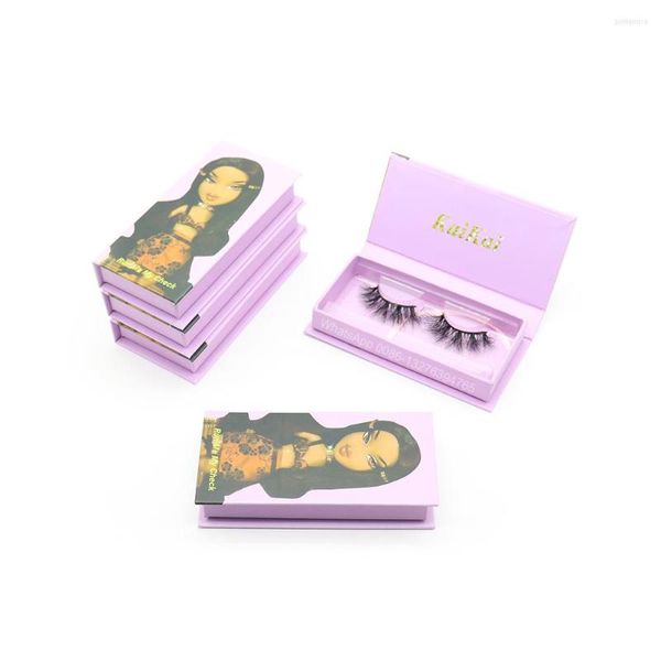 Pestañas postizas venden muñecas caja de pestañas 3D visón mullido maquillaje dramático personalizado Lashbox embalaje con logotipo