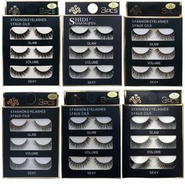 Pestañas postizas SHIDISHANGPIN 3 pares 27 estilos 3D Pelo de visón sintético Suave y esponjoso Wispy Grueso Pestañas falsas Maquillaje de ojos hecho a mano 231017