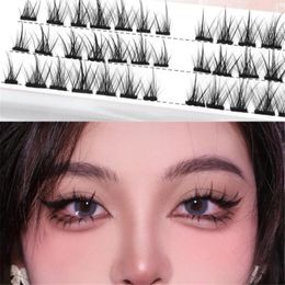 False wimpers zachte natuurlijke cluster wimper set taps toelopend einde individuele extensies diy 3d nep oog lash Koreaanse make -up voor vrouwen