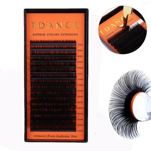 Faux cils tdance 16rows coréa pbt fausse vison doux cilios extension de cils individuels fournit un volume russe naturel professionnel