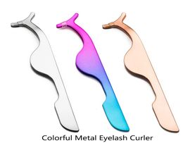 fausses cils Tweezers applicateur Extension de cils curler Nipper Clamp Makeup Forces Tools Black Gold Pink Sliver Ro9498858