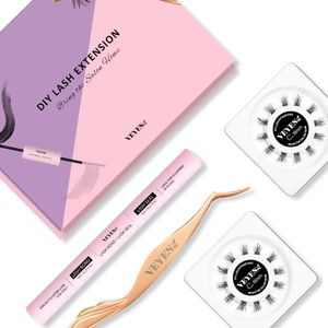 Valse wimpers Veyes Inc DIY Lash Clusters Kits Veyelash Drop Eyelash Extension Wisps Volume Segmented Lashes Glue Bond Seal Applicator 230728