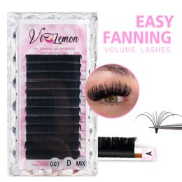 Faux cils ViLemon 003005007 Extension de cils Volume Easy Fan CDdd Dark Easy Fan Lashes Cils auto-ventilés VolumeLashes russe 230922