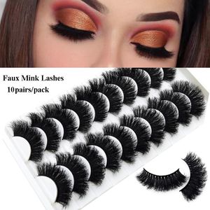 Faux Cils Visofree 5paris10pairs Faux Mink Make Up Cils Fabriqués à la Main Faux Gros Épais Extension T04 230821