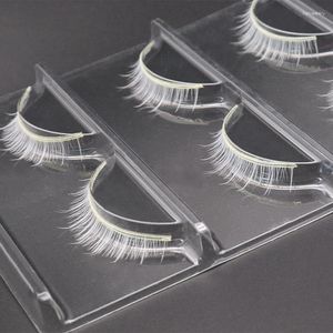 Faux Cils Blanc Supérieur Inférieur Doux Wispy Extension Naturelle Halloween Party Cosplay Maquillage Des Yeux Outils De Cils