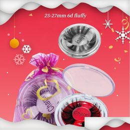 Faux Cils En Gros 25Mm 5D Faux Mink Bk Fl Strip Lashes Épais Long Lash Avec Crystal Box Drop Delivery Santé Beauté Maquillage Ey Dhmdc