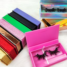 False Eyelashes Wholesale Lash Boxes Eyelash Packaging Empty Case Custom 25mm Mink Rectangle 230811