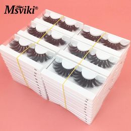 Venta al por mayor de pestañas postizas Mink 25 mm 10/20/30/50 // 100 pares de pestañas 3D Extensión a granel Maquillaje de proveedor