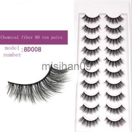 Pestañas postizas Venta al por mayor Nuevo 10 pares 3D Mink Hair Pestañas postizas Wispy Fluffy Long Lashes Herramientas de maquillaje de ojos naturales Faux Eye Lashes Maquiagem J230717