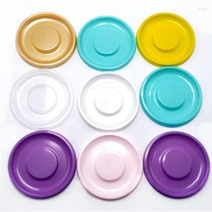 Faux cils prix de gros 100 pcs/lot plateaux circulaires en plastique bonbons couleurs porte-cils vide cils ronds