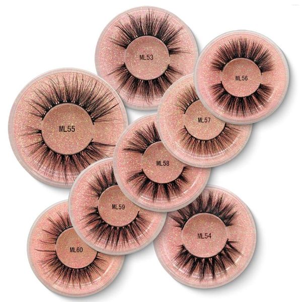 Faux cils Wholeslae Mink Lashes Fluffy Natural Long High Volume Wholesale Wispy Makeup