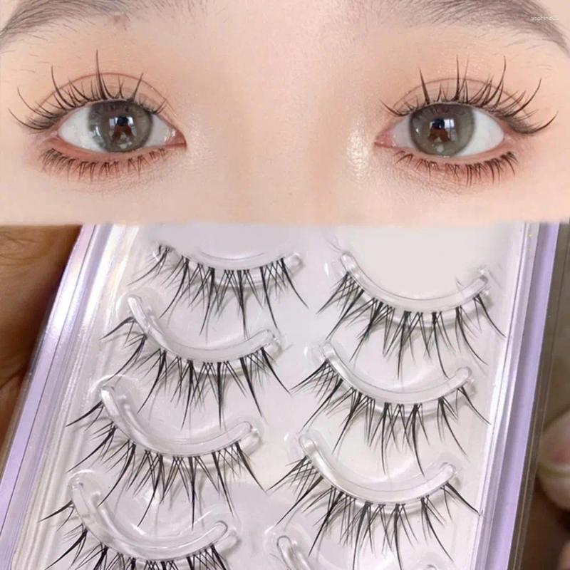 False Eyelashes Women Transparent Stem Extension Lower Manga Lashes Full Strip Eyelash Makeup Tools Fairy