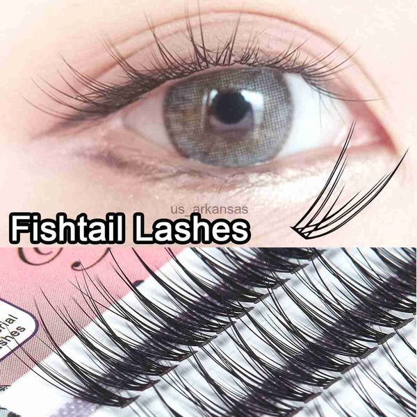 Faux cils yelix 120pcs cils en queue de poisson 8-15 mm à fond fin naturel de haute qualité Faux cils en cluster Extensions de lash coréen hkd230817