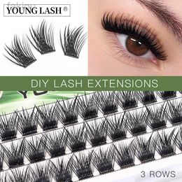 Faux cils jeunes cils diy clusters clusters extensions de cils c d curly pré-mafet volume de volume russe faux cils maquillage de livraison gratuite d240508