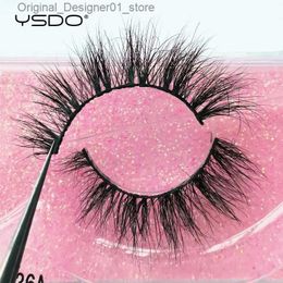 Faux cils ysdo 1 cils à double menthe à double menthe doux et réaliste 3d masquiagem faux cils mascara dramatique maquillage slim faux cils Q240425