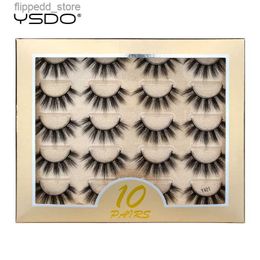 Faux-cils YSDO 10 paires de cils de vison faits à la main cilios vison 3d faux cils naturel long volume cils 3d cils de vison faux cils Q231129