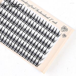 Faux cils YSDO 246 faisceaux de cils individuels doux épais outil d'extension pointes cils vaporeux préfabriqué russe naturel